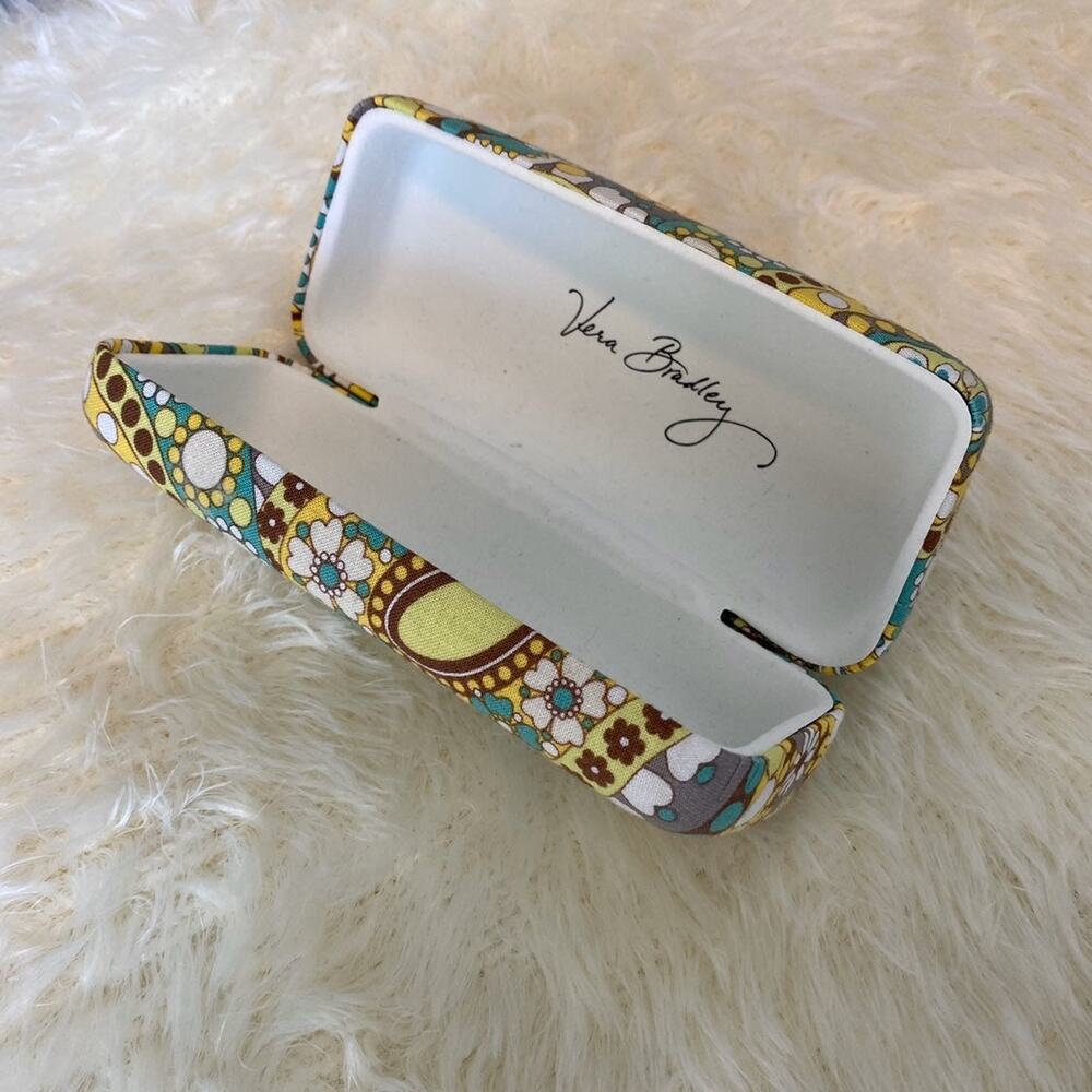 Vera Bradley Lemon Parfait Hard Clamshell Sunglass Eyeglasses Glasses Case